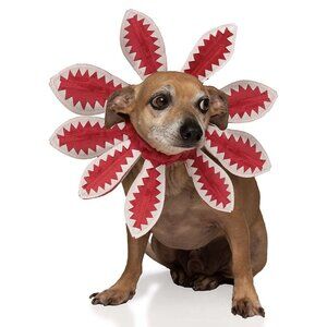 Comfy Camper Red White Demon Dog Cat Head Neck Costume Size Small Halloween